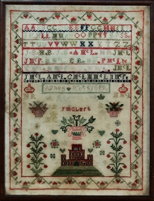 Lot 606 - GEORGE III SEWN SAMPLER