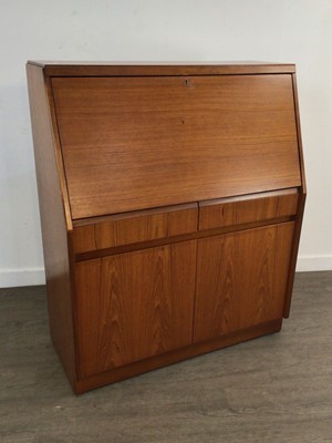Lot 591 - TEAK WRITING BUREAU