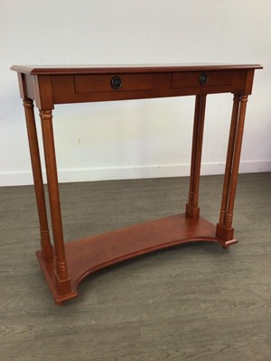 Lot 594 - REPRODUCTION MAHOGANY HALL TABLE