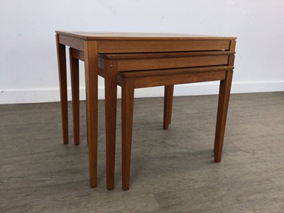 Lot 593 - BENT SILBERG MOBLER TEAK NEST OF THREE TABLES