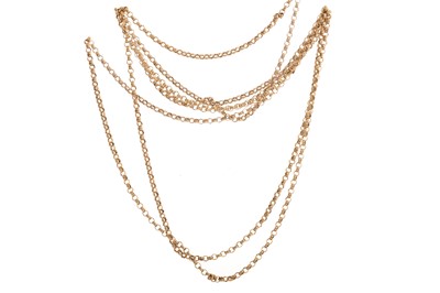 Lot 536 - NINE CARAT GOLD ROPETWIST CHAIN