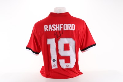 Lot 1792 - MARCUS RASHFORD OF MANCHESTER UNITED F.C., SIGNED JERSEY