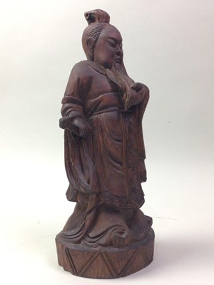 Lot 604 - INDIAN HARDWOOD CIRCULAR CARVED OCCASIONAL TABLE