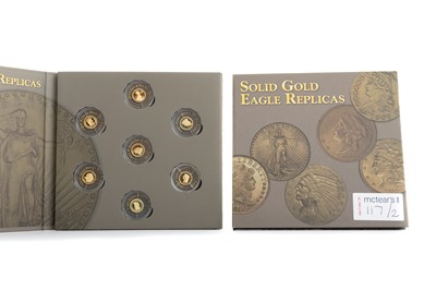 Lot 117 - TWO AMERICAN SOLID GOLD EAGLE REPLICA SETS