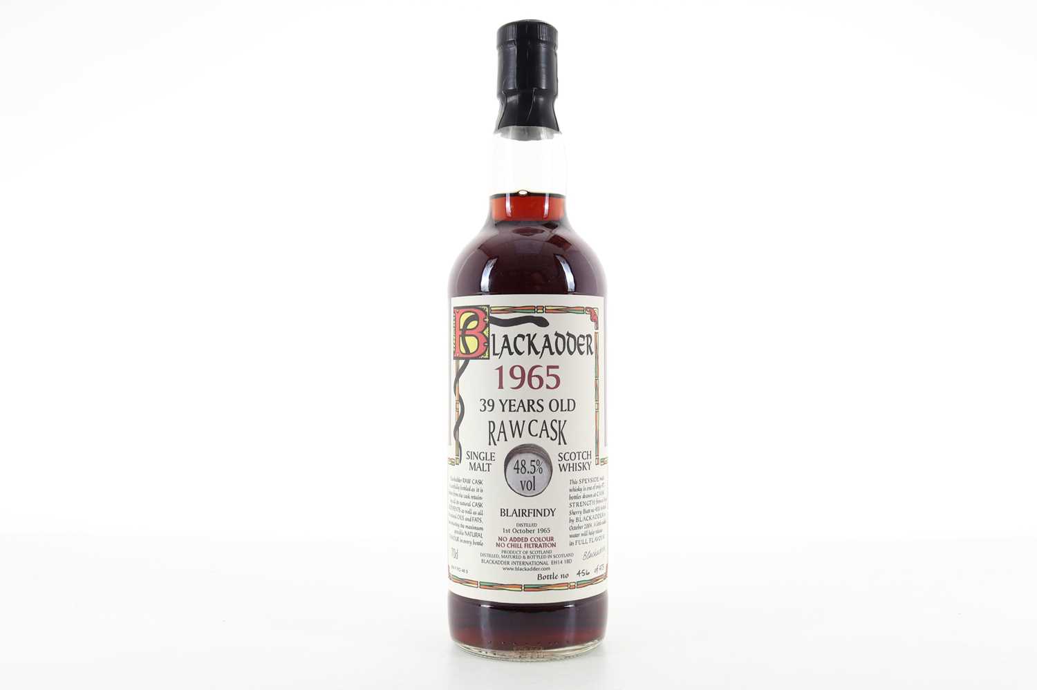 Lot 26 - BLAIRFINDY (GLENFARCLAS) 1965 39 YEAR OLD BLACKADDER RAW CASK