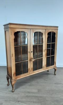Lot 158 - WALNUT DISPLAY CABINET