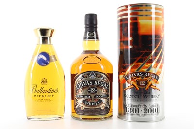 Lot 33 - CHIVAS REGAL 12 YEAR OLD 200TH ANNIVERSARY 1L AND BALLANTINE'S VITALITY 50CL