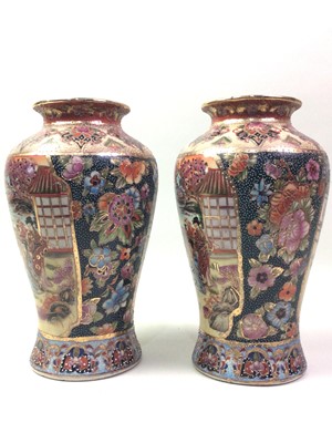 Lot 585 - PAIR OF JAPANESE IMARI VASES