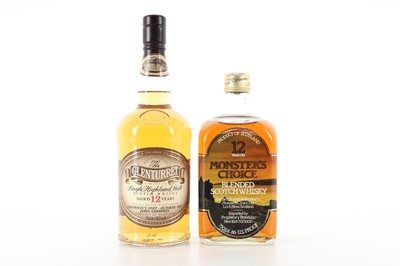 Lot 46 - GLENTURRET 12 YEAR OLD CHAIRMAN'S VISIT 1997 AND MONSTER'S CHOICE 12 YEAR OLD 75CL