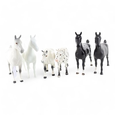 Lot 1633 - BESWICK, SIX HORSE FIGURES