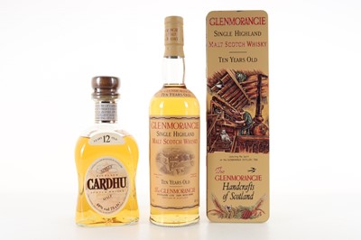 Lot 21 - GLENMORANGIE 10 YEAR OLD AND CARDHU 12 YEAR OLD 75CL