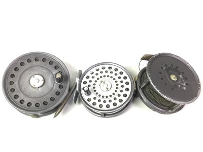 Lot 630 - THREE VINTAGE HARDY FLY FISHING REELS