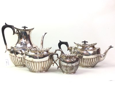 Lot 621 - SILVER PLATED FOUR PIECE TEA AND COFFEE SERVICE