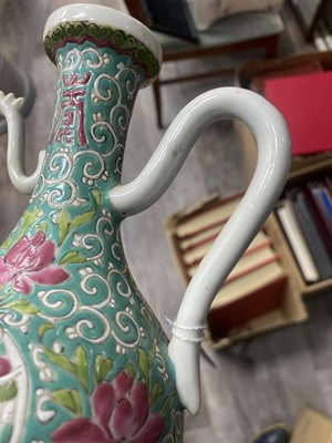 Lot 669 - CHINESE FAMILLE ROSE WINE EWER