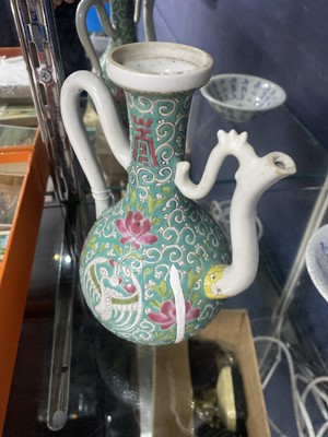 Lot 669 - CHINESE FAMILLE ROSE WINE EWER