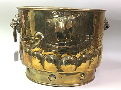Lot 677 - VICTORIAN BRASS PLANTER, IN THE MANNER OF ALEXANDER RITCHIE