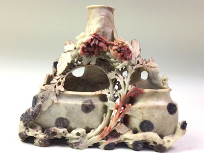 Lot 642 - CHINESE SOAPSTONE BRUSH POT