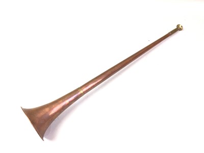 Lot 704 - COPPER HUNTING HORN