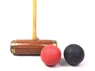 Lot 684 - TWO CROQUET STICKS