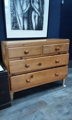 Lot 715 - PINE CHEST OF DRAWERS