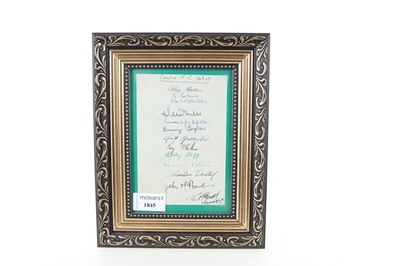 Lot 1845 - CELTIC F.C., AUTOGRAPH SHEET