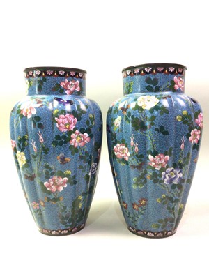 Lot 743 - PAIR OF CHINESE CLOISONNÉ VASES