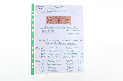 Lot 1874 - TOTTENHAM HOTSPUR F.C. VS. CELTIC F.C, TICKET