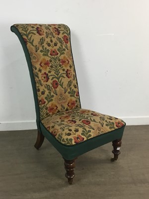 Lot 754 - VICTORIAN ROSEWOOD PRIE DIEU CHAIR