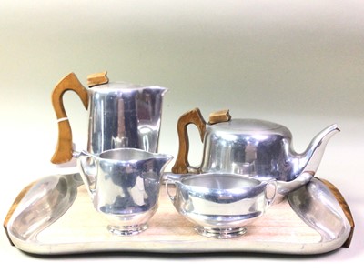Lot 729 - FIVE PIECE PIQUOT WARE TEA AND COFFEE SERVICE