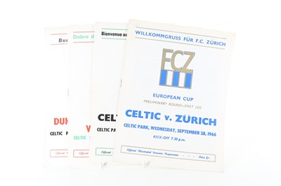 Lot 1886 - CELTIC F.C., FOUR EUROPEAN CUP PROGRAMMES