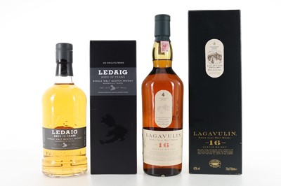 Lot 89 - LAGAVULIN 16 YEAR OLD AND LEDAIG 10 YEAR OLD