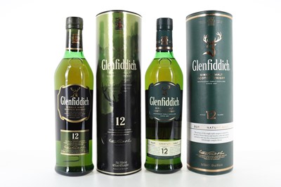 Lot 97 - 2 BOTTLES OF GLENFIDDICH 12 YEAR OLD