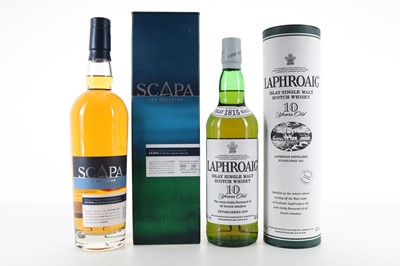 Lot 105 - LAPHROAIG 10 YEAR OLD AND SCAPA SKIREN