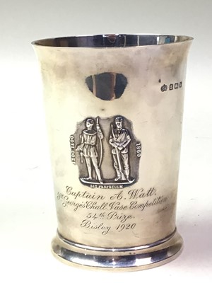 Lot 755 - SILVER RIFLE CLUB BEAKER