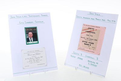 Lot 1902 - JOCK STEIN OF CELTIC F.C., TESTIMONIAL COLLECTION