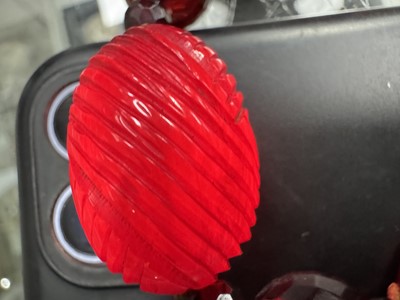 Lot 119 - THREE CHERRY AMBER BAKELITE BEAD NECKLACES