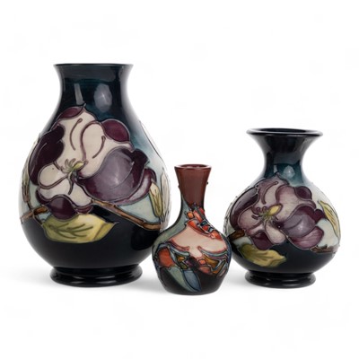 Lot 1669 - MOORCROFT, COLLECTION OF THREE VASES