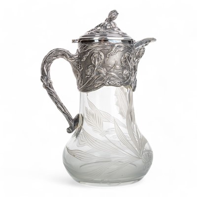 Lot 1672 - SILVER PLATED CLARET JUG