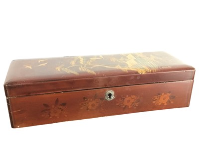 Lot 270 - JAPANESE LACQUERED GLOVE BOX