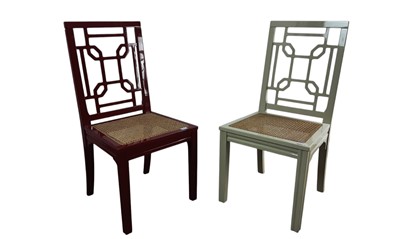 Lot 38 - GROUP OF FOUR CHINESE STYLE DINING CHAIRS