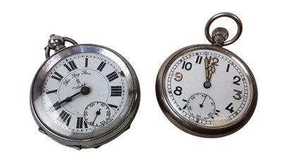 Lot 86 - FIVE OPEN FACED POCKET WATCHES