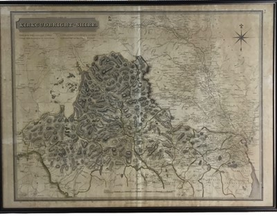 Lot 100 - TWO 19TH CENTURY MAPS OF NORTH AND SOUTH KIRKCUDBRIGHTSHIRE