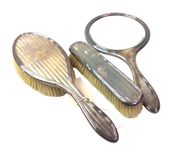 Lot 65 - GEORGE V SILVER VANITY SET