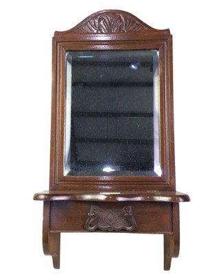 Lot 281 - MAHOGANY WALL MIRROR