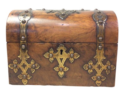 Lot 295 - VICTORIAN BURR WALNUT CADDY