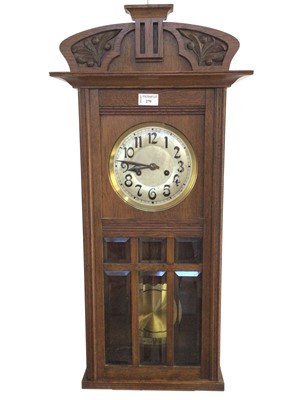 Lot 279 - ART NOUVEAU WALL CLOCK