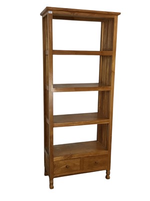 Lot 291 - HARDWOOD SHELVING UNIT