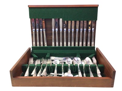 Lot 310 - SILVER PLATED SUITE OF CUTLERY