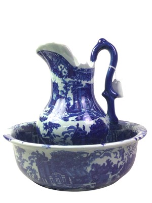 Lot 176 - IRONSTONE EWER AND BASIN