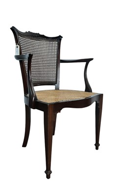 Lot 162 - MAHOGANY DRAWING ROOM ARMCHAIR